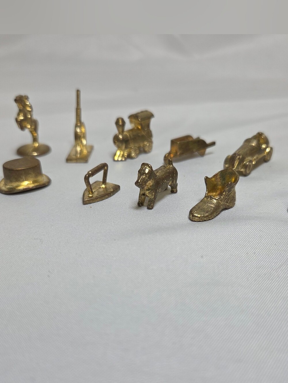 Vtg Monopoly Deluxe Edition 1998 Replacement 10 Gold-Tone Tokens